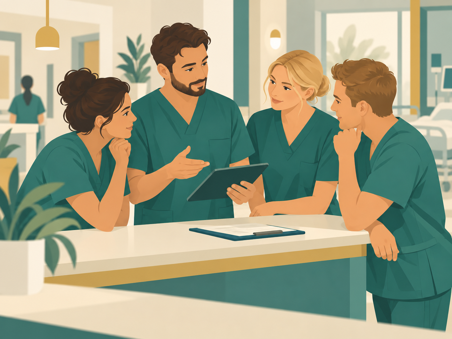 Übergabe im Pflegeteam